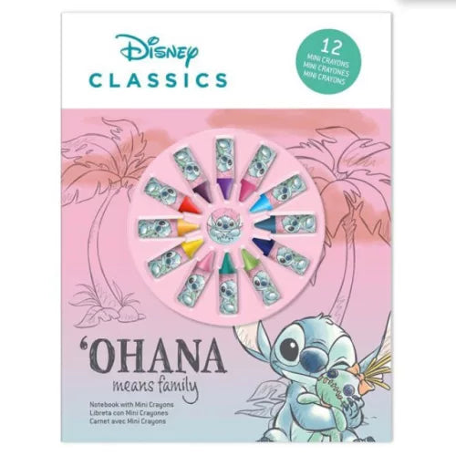 Ensemble de mini-crayons et de carnets Stitch