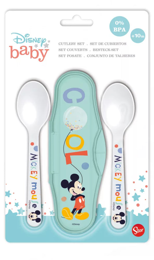 Ensemble de couverts de voyage pour bébé Disney Mickey