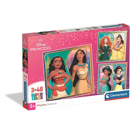 Puzzle 3x48 pièces Princesses Disney Clementoni