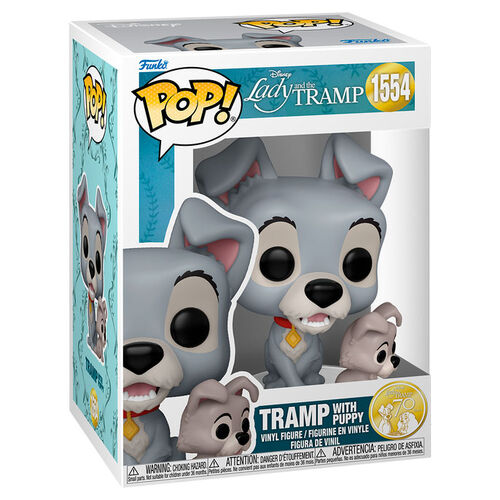 Figurine POP Disney La Belle et le Clochard Clochard avec chiot