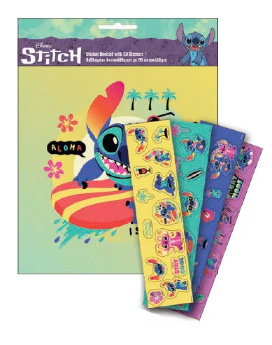 Album d'autocollants Stitch avec 50 autocollants