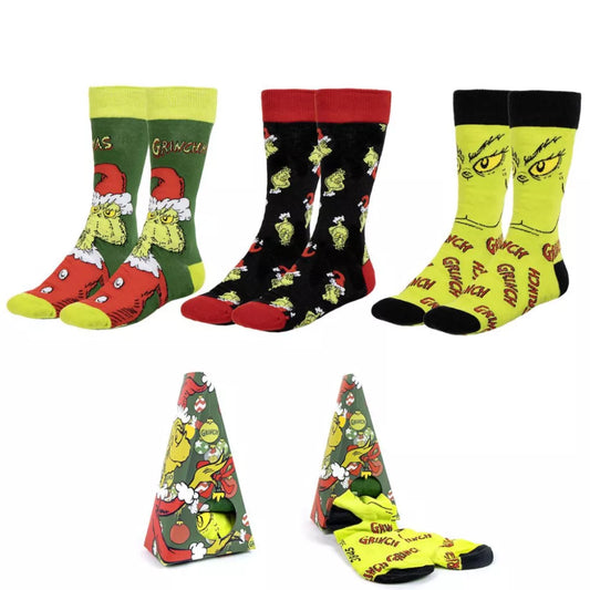 Coffret cadeau de chaussettes longues pour adultes Le Grinch