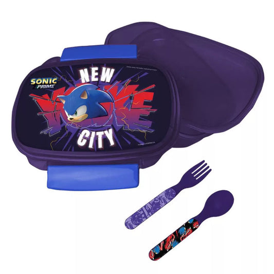 Boîte à sandwich + ensemble de couverts Sonic