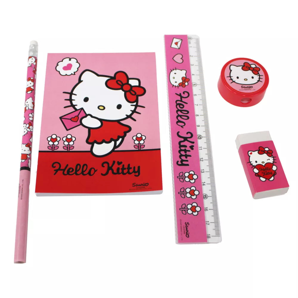 Ensemble de papeterie Hello Kitty 5 pièces