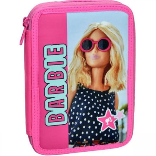 Trousse à crayons à 2 niveaux remplie Barbie