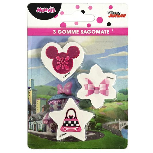 Ensemble de 3 gommes à effacer Minnie