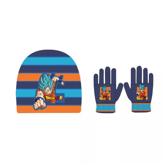 Ensemble bonnet et gants Dragon Ball pour enfants