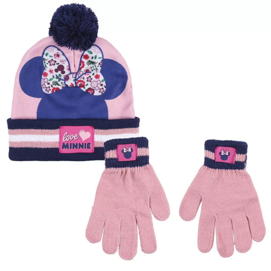 Ensemble bonnet et gants pour enfants Disney Minnie