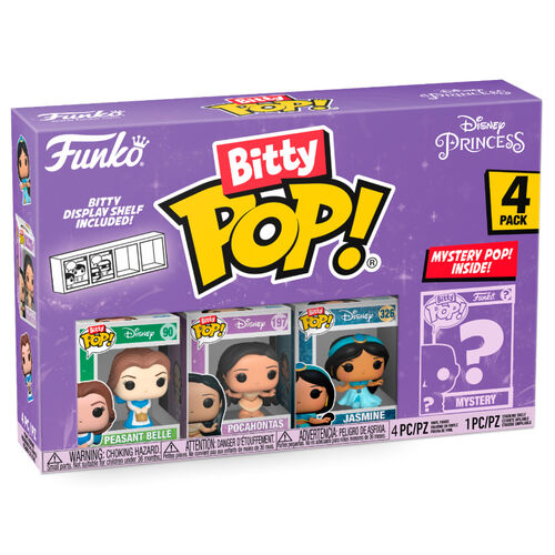 Coffret de 4 figurines Bitty POP Disney Princess Belle