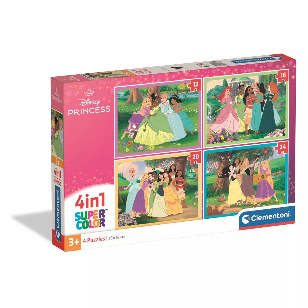Puzzle 4 en 1 Disney Princesses Clementoni