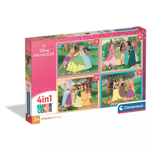 Puzzle 4 en 1 Disney Princesses Clementoni