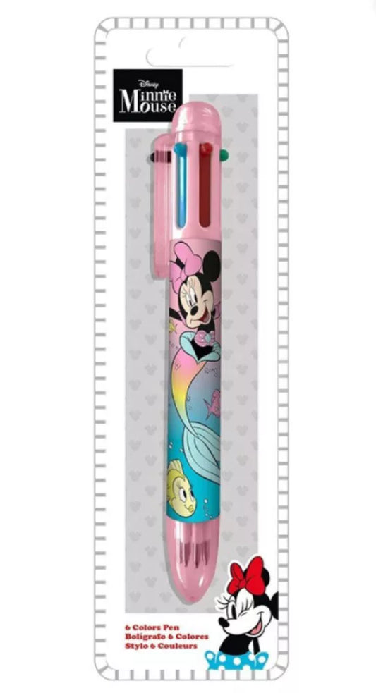 Stylo 6 couleurs Minnie