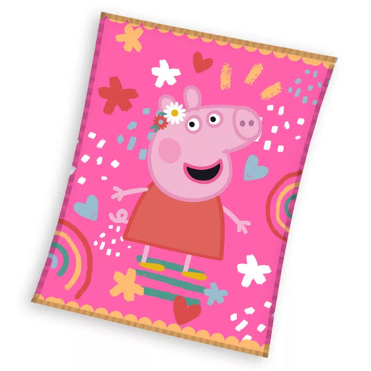 Couverture polaire corail Peppa Pig 130x160cm