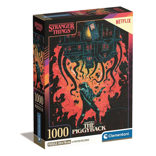 Puzzle compact Clementoni 1000 pièces + poster inclus Stranger Things
