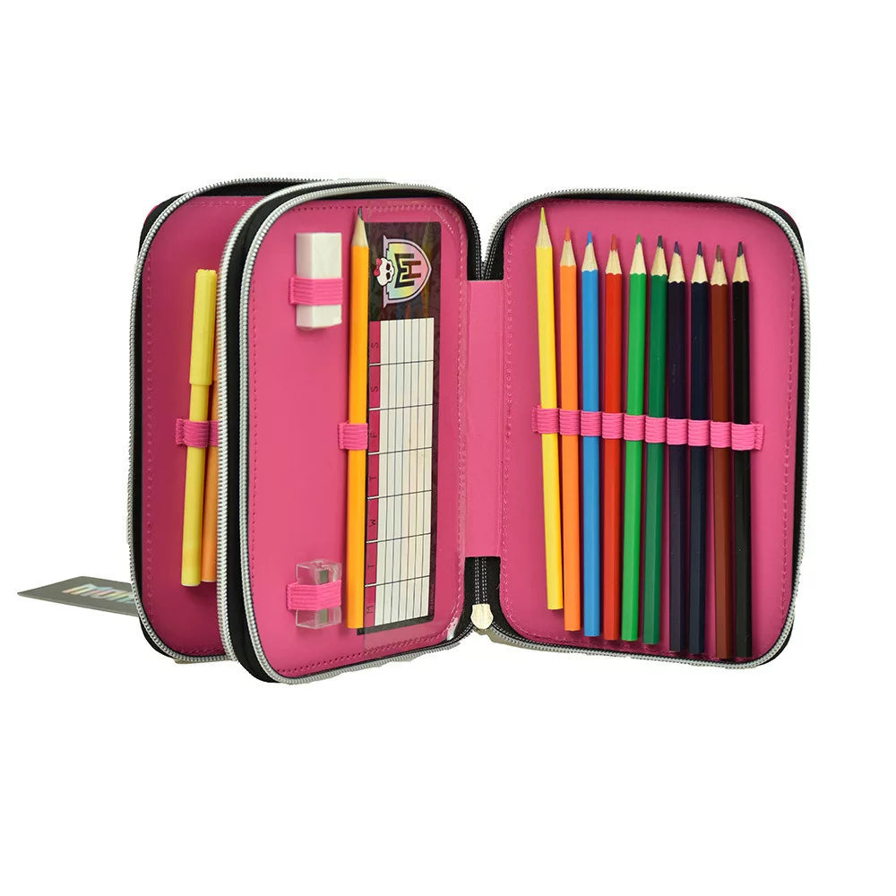 Trousse à crayons à 2 niveaux remplie Barbie