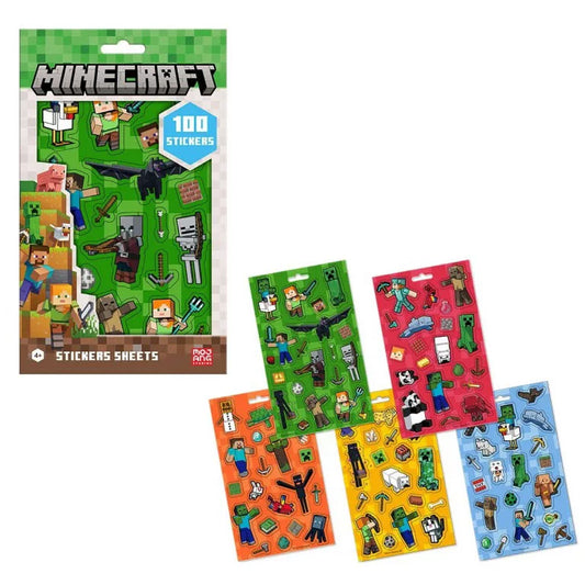 Ensemble d'autocollants Minecraft 5 feuilles
