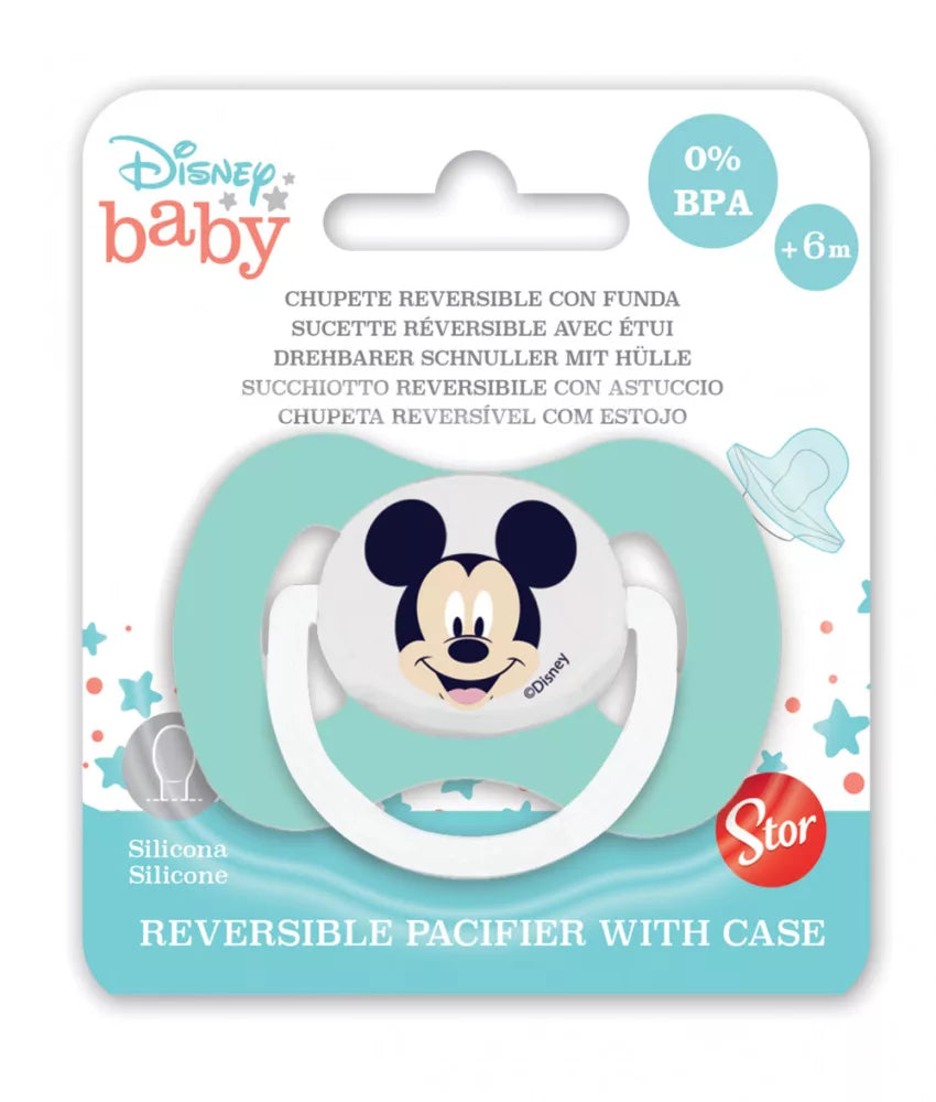 Sucette réversible Disney Mickey avec étui