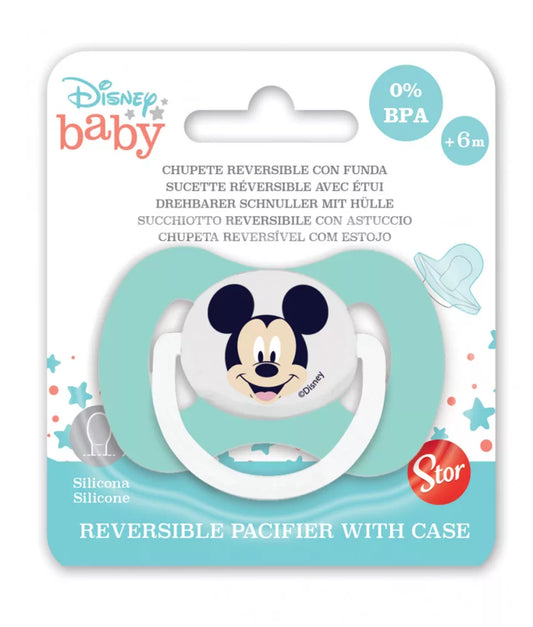 Sucette réversible Disney Mickey avec étui
