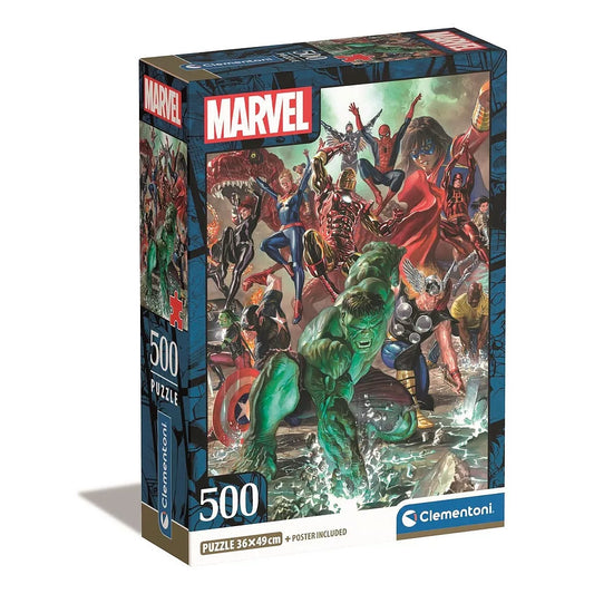 Puzzle compact Avengers 500 pièces + poster inclus Clementoni