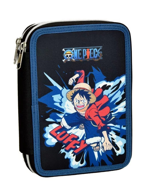Trousse à crayons à 2 niveaux remplie One Piece