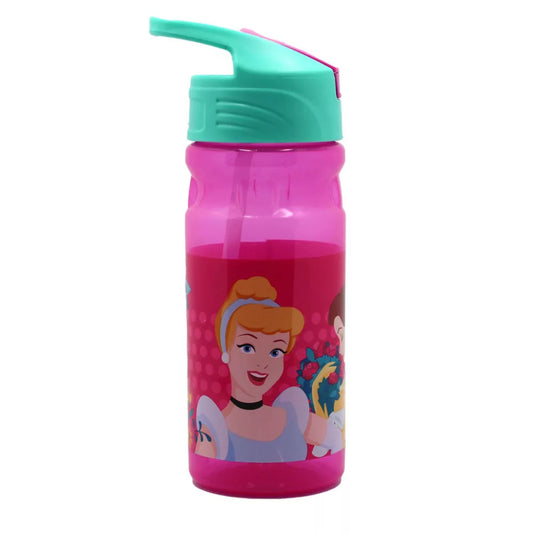 Gourde en plastique avec paille Princesses 500ml