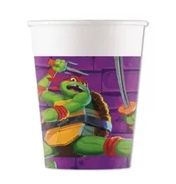 Lot de 8 gobelets en carton Tortues Ninja de 200ml