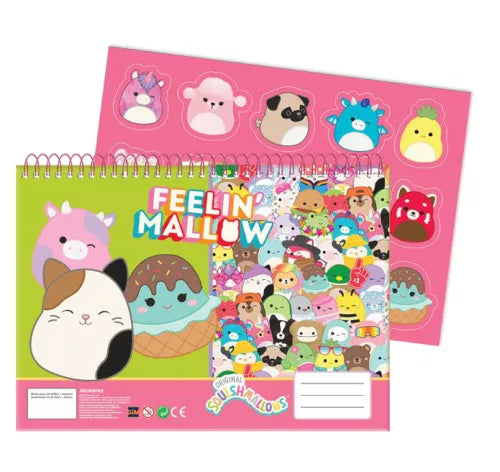Carnet de croquis à spirale Squishmallows A/4