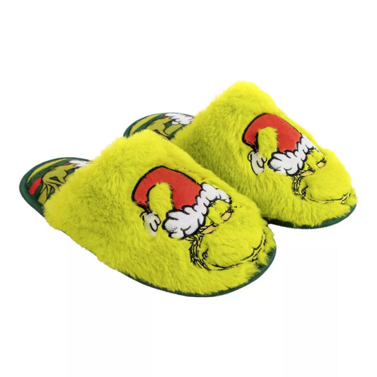 Chaussons d'hiver verts pour adultes Grinch 40/41