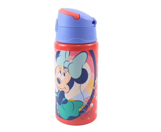 Bouteille en aluminium Disney Minnie avec paille 500 ml