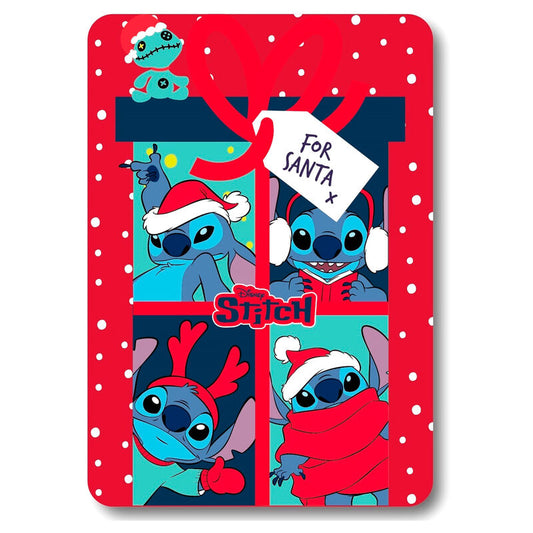 Couverture polaire de Noël Stitch Disney