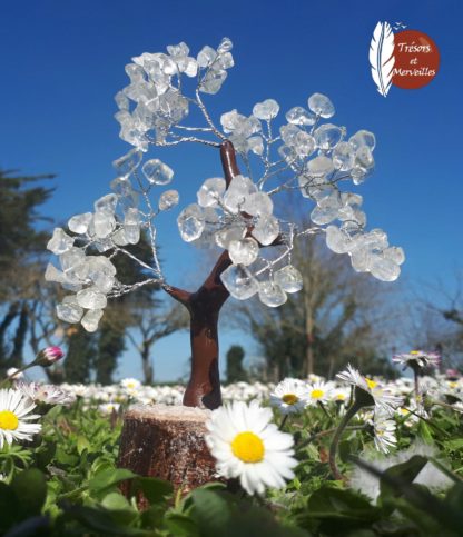 Arbre de vie en cristal de roche (100 pierres)