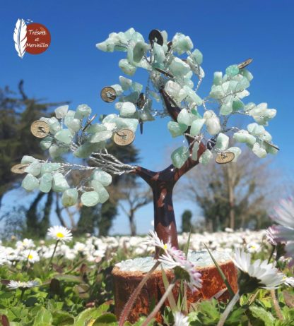 Arbre de vie en jade et monnaie ching (160 pierres)