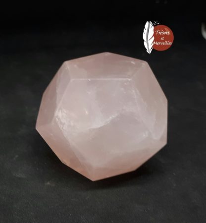 Dodécaèdre en quartz rose