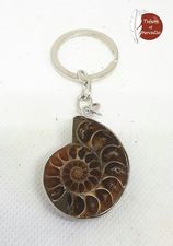 Porte clefs ammonite et argent 925